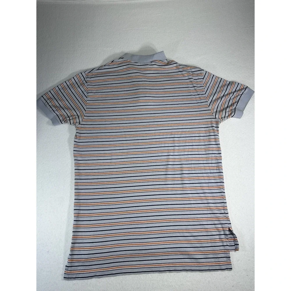 Polo Ralph Lauren Mens Medium Striped Polo Shirt Cotton Short Sleeve Casual Top